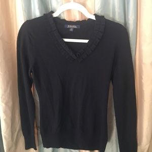 Brooks Brothers Merino Wool Black Sweater